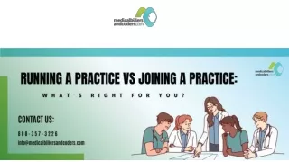 Running a Practice vs Joining a Practice- What's Right for You