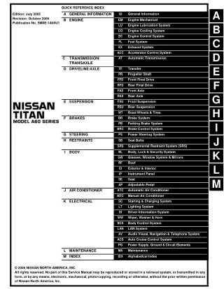 2006 Nissan Titan Service Repair Manual