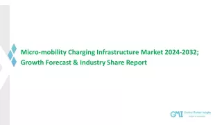 Micro-mobility Charging Infrastructure Market