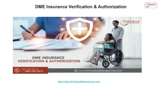 DME Insurance Verification & Authorization