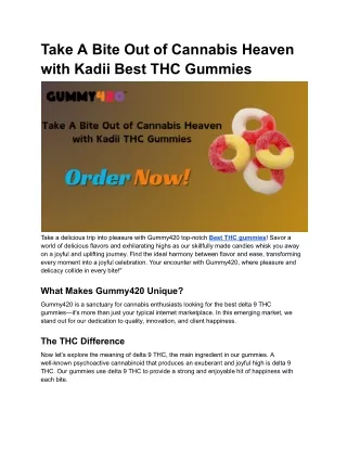 Take A Bite Out of Cannabis Heaven with Gummy420 Best THC Gummies