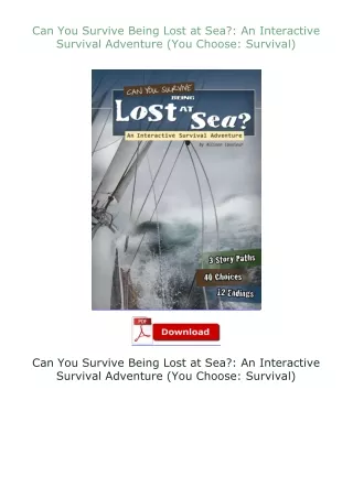 Download⚡ Can You Survive Being Lost at Sea?: An Interactive Survival Adventure (You Choose: Survival)