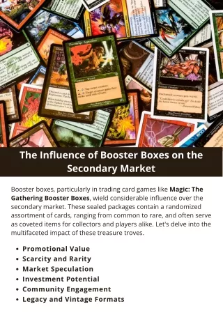 The Influence of Booster Boxes on the Secondary Market
