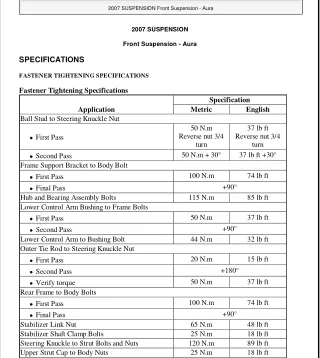 2007 Saturn Aura Service Repair Manual