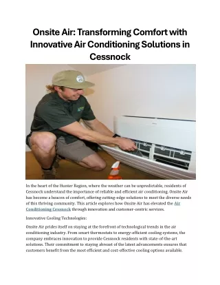 Transforming Comfort with Innovative Air Conditioning Solutions in Cessnock