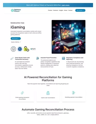 I Gaming Reconciliation Solutions - Optimus Fintech