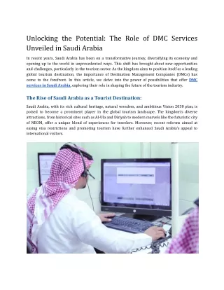 Unlocking the Potential_ The Role of DMC Services Unveiled in Saudi Arabia