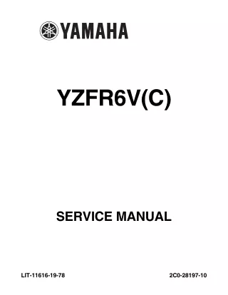 2007 Yamaha YZFR600W Service Repair Manual