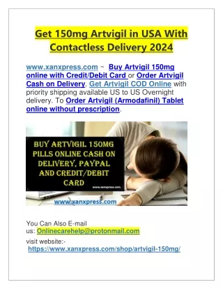 Get 150mg Artvigil in USA With Contactless Delivery 2024