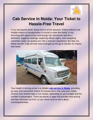 Cab service in Noida