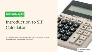 SIP Calculator-Arihant Capital
