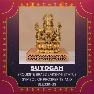 Exquisite Brass Lakshmi Statue Symbol of Prosperity and Blessings