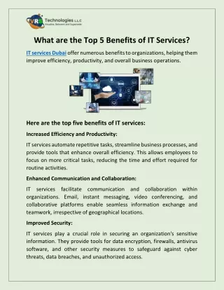What are the Top 5 Benefits of IT Services?