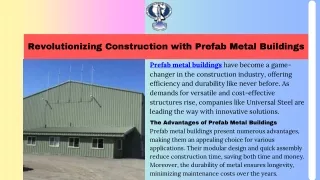 Innovative Prefab Metal Buildings for Efficient Construction