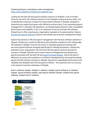 Discover Efficiency: Sharjah HR Software