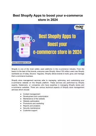 The Best Shopify Apps for 2024 to Grow Your eCommerce Store