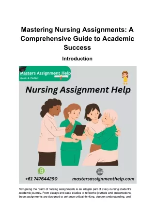 Mastering Nursing Assignments