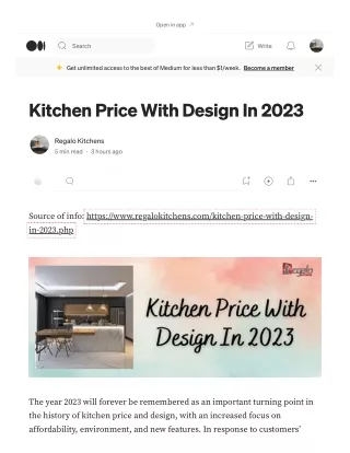 Kitchen Price With Design In 2023 _ by Regalo Kitchens _ Feb, 2024 _ Medium