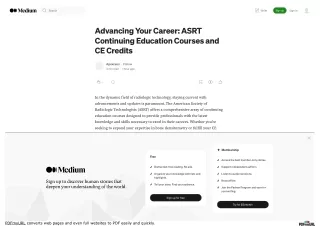 Advancing Your Career: ASRT Continuing Education Courses and CE Credits