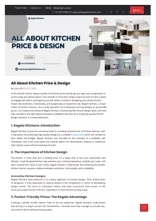 All About Kitchen Price & Design