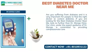 Best Diabetes Doctor Near Me | 8010931122