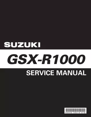 2008 Suzuki GSX-R1000 GSXR1000 K8 Service Repair Manual