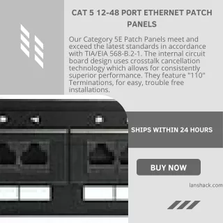 Cat 5 12-48 Port Ethernet Patch Panels