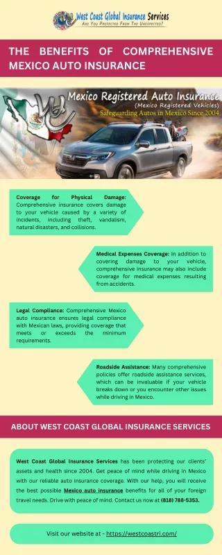 The Benefits of Comprehensive Mexico Auto Insurance
