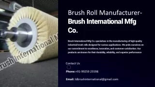Brush Roll,Nylon Roller Brushes Manufacturers From Ahmedabad