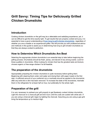 Grill Savvy_ Timing Tips for Deliciously Grilled Chicken Drumsticks - Google Docs