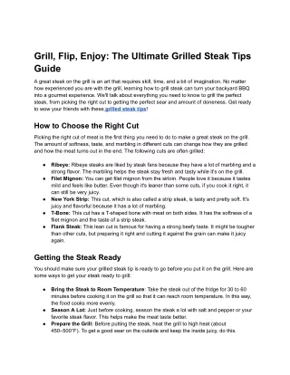 Grill, Flip, Enjoy_ The Ultimate Grilled Steak Tips Guide - Google Docs