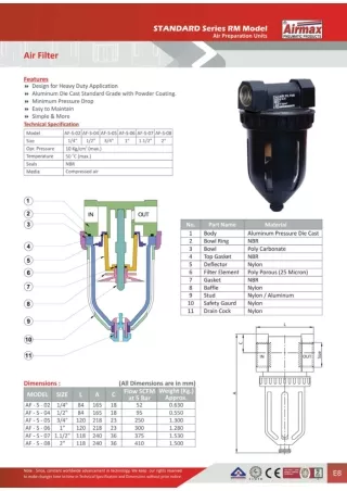 Pneumatic Air Filter