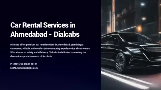 Car Rental Services in Ahmedabad - Dialcabs