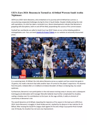 Benzema in Turmoil as Al-Ittihad Worsens Saudi Arabia Nightmare