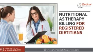 Nutritional As Therapy Billing For Registered Dietitians