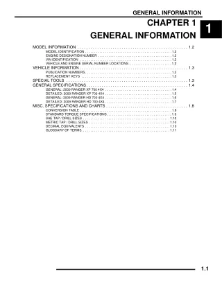 2009 Polaris Ranger XP 700 4X4 Service Repair Manual