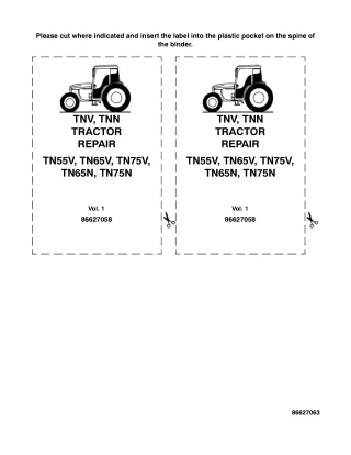 New Holland TN65N Tractor Service Repair Manual