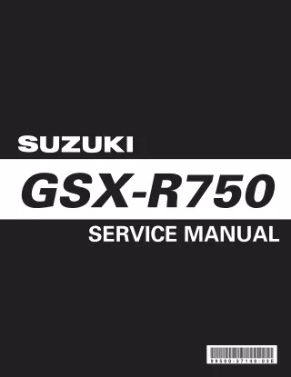 2009 Suzuki GSX-R750 GSXR750 Service Repair Manual