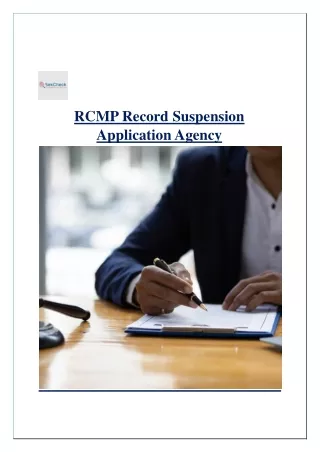 RCMP Record Suspension Application Agency