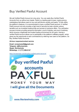 Buy Verified Paxful Account