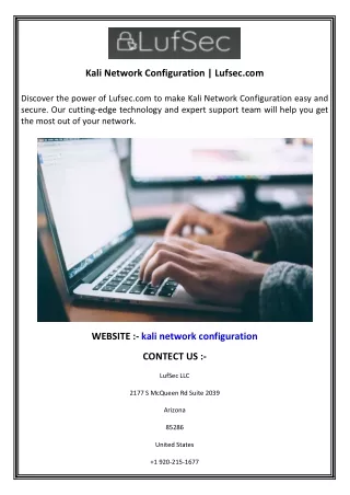 Kali Network Configuration  Lufsec.com