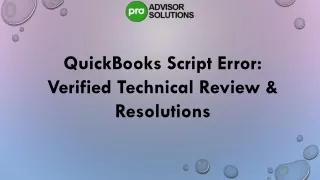 Best Way To Fix QuickBooks Script Error