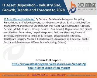 IT Asset Disposition Market – Industry Trends and Forecast to 2028