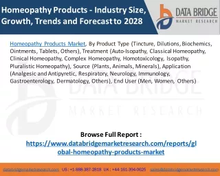 Homeopathy Products Market – Industry Trends and Forecast to 2028