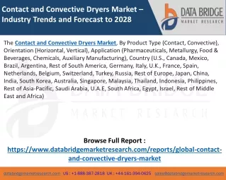 Contact and Convective Dryers Market