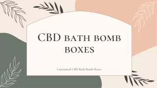 Custom CBDBath Bomb Boxes