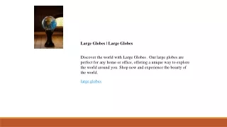 Large Globes | Large Globes