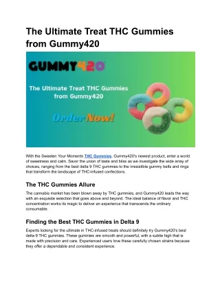 The Ultimate Treat THC Gummies from Gummy420