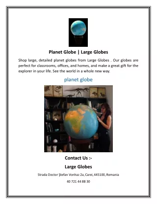 Planet Globe    Large Globes