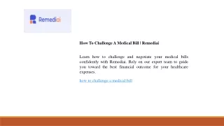 How To Challenge A Medical Bill | Remediai